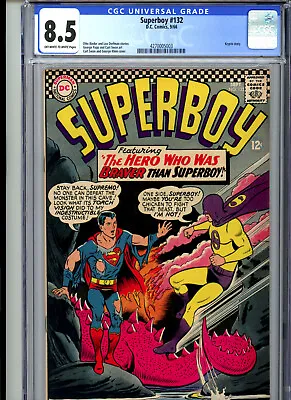 Buy Superboy #132 (1966) DC CGC 8.5 OW/W • 135.67£