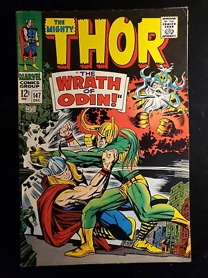 Buy Mighty Thor 147, Marvel Comics 1967, Stan Lee/Jack Kirby,  Wrath Of Odin!  • 39.10£