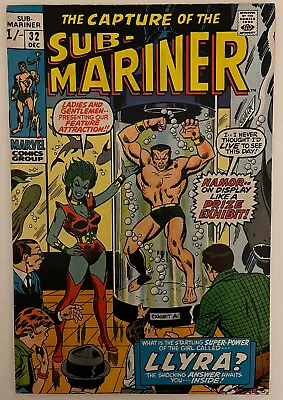 Buy Marvel Comics SUB-MARINER #32 1970 First Appearance Of Llyra FN+ • 19.99£