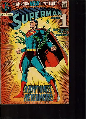 Buy Superman #233 “Kryptonite Nevermore” DC Comics 1971 Neal Adams Cover 15 Cent • 54.65£