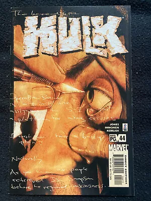 Buy The Incredible Hulk 44 (2002) Marvel Comics Bruce Jones • 2£