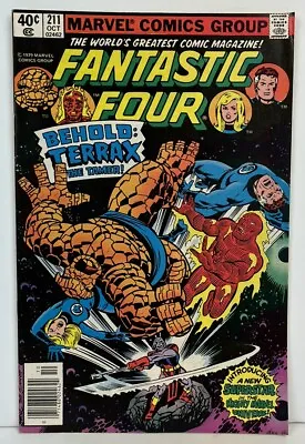Buy Fantastic Four #211 (Oct 1979 Marvel) 1st Appearance Terrax, VF- • 24.01£