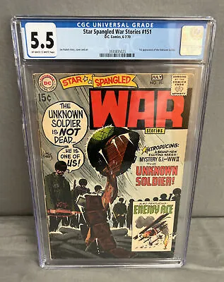 Buy Star Spangled War Stories #151 CGC 5.5 OWW 1st Appearance Unknown Solider • 100.73£