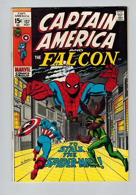 Buy Captain America (1968) # 137 (7.0-FVF) (919436) Falcon, Spider-Man 1971 • 37.80£