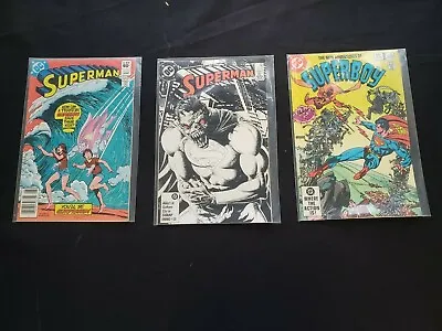 Buy Superman & Superboy 3pc (vf/nm) Newsstamd, Oss, Dark Moon Rising 1982-86 • 7.40£