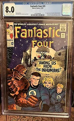 Buy Fantastic Four 45 Kirby/Lee CGC 8.0  1st Inhumans • 558.86£