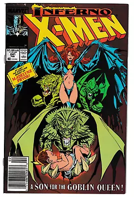 Buy Uncanny X-Men #241 FN/VF Newsstand 1989 Origin Of Madelyn Pryor • 3.96£