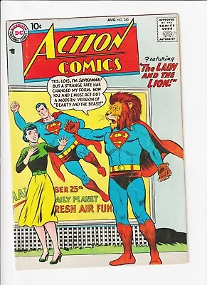 Buy Action Comics 243  10c Silver Age Dc Superman   Wayne Boring Art 1957 Congo Bill • 63.25£