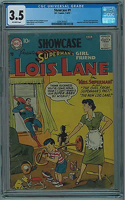 Buy Showcase #9 Cgc 3.5 1st Lois Lane Try Out, Hard To Find Ow Pgs 1957 Key Book 🔑 • 499.14£