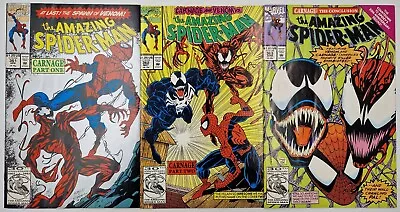 Buy The Amazing Spider Man #361 #362 #363 - 1st 2nd 3rd Carnage - Marvel Comics 1992 • 56£
