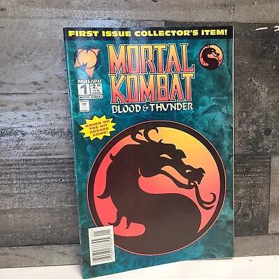 Buy Mortal Kombat Blood & Thunder 1 1994 Variant Malibu Good Condition Mancave Decor • 20.08£