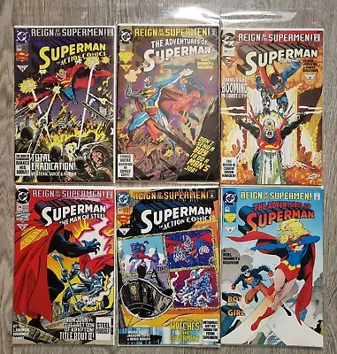 Buy DC Comic Bundle.  Reign Of The Supermen #19-30 + #16 & Green Lantern #46. • 20£