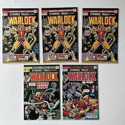 Buy Strange Tales Warlock Lot 5: #178 (x3) 179 181 1st Magus Pip Marvel 1975 F/ VF • 134.08£