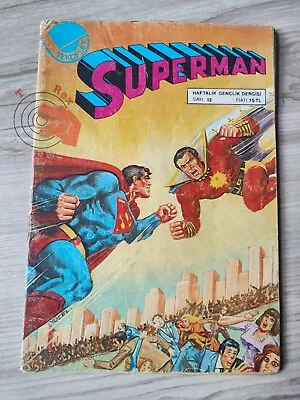 Buy SUPERMAN #12 CAPTAIN THUNDER #276 Krypto The Superdog 1980 TURKISH COMIC TURKEY • 51.39£