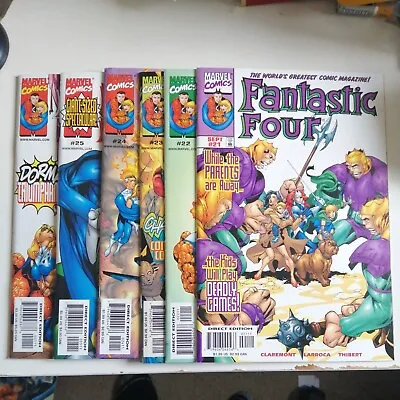 Buy Fantastic Four Comics Vol3 Issues #21 - 25 & Annual Marvel 1999-00's Claremont • 20£
