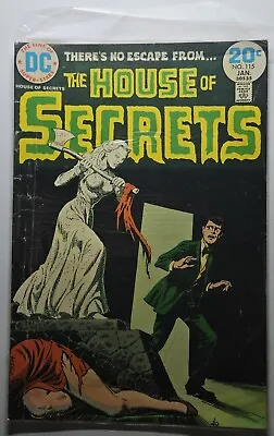 Buy THE HOUSE OF SECRETS #115 DC Horror Comic 1974 • 8£