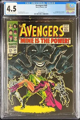 Buy Avengers #49 CGC FN/VF 4.5 1st Appearance Typhon Quicksilver Scarlet Witch! • 75.11£