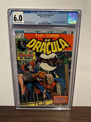 Buy Tomb Of Dracula #18 (Marvel, 1974) Werewolf By Night Appearance CGC 6.0 • 102.78£