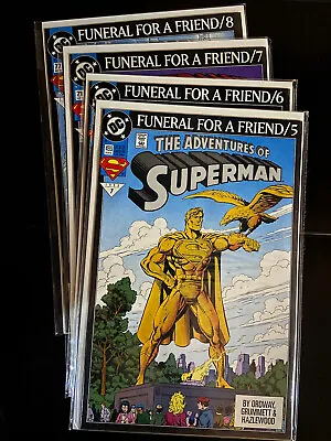 Buy Superman -Death Of Superman  Funeral For A Friend Lot  5-8 Books Super Clean! NM • 15.42£
