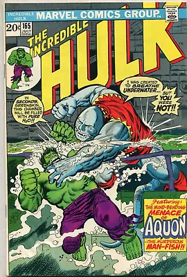 Buy Incredible Hulk 165 Marvel VF- SA • 15.98£