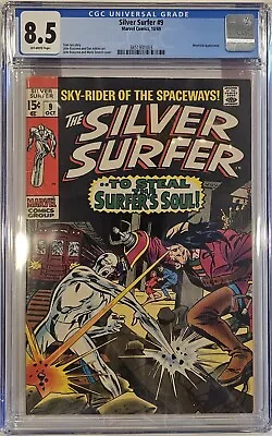 Buy Silver Surfer #9 CGC 8.5 OWP HIGH GRADE Marvel Comic Mephisto Appearance • 139.92£