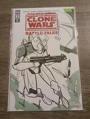 Buy Star Wars Adventures: The Clone Wars Battle Tales #2 RI B/W Cover • 5.52£