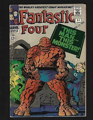Buy Fantastic Four #51 FN Classic Cover/Story 2nd Wyatt Wingfoot 1st Negative Zone • 51.42£