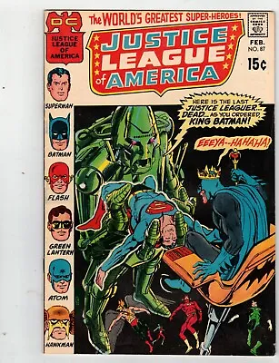 Buy Justice League Of America #87 (DC Comics 1971) Bronze Age  Fine • 6.40£