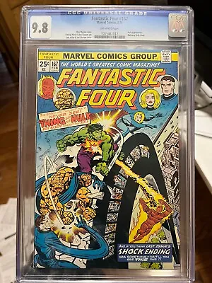 Buy Fantastic Four #167 Cgc 9.8 Nm/mt Ow Pgs Hulk Vs Thing Cover-story • 196.86£