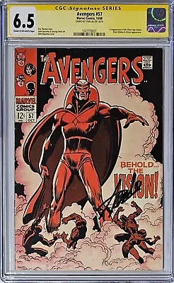 Buy Avengers #57 CGC 6.5 Marvel Comics 1968 SS Stan Lee Signed 1st App Of Vision • 719.57£