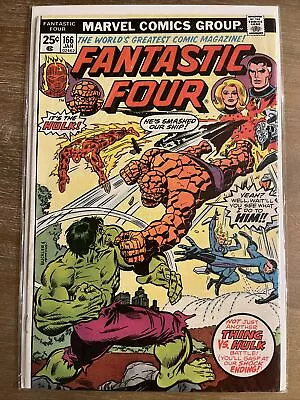 Buy FANTASTIC FOUR # 166 Thing Vs Hulk Marvel Comics January 1976 • 5.57£
