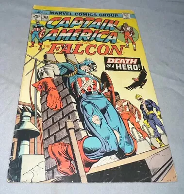 Buy Captain America & The Falcon Death Of A Hero #183 Comic Book Marvel Comics 1975 • 6.64£