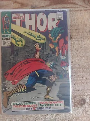 Buy MIGHTY THOR #143 AUGUST 1967 1st  ENCHANTERS SILVER AGE! LOWER GRADE READER  • 11.99£