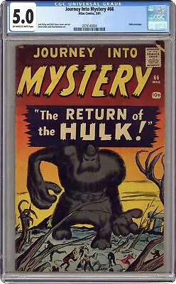 Buy Journey Into Mystery #66 CGC 5.0 1961 2074143004 • 408.31£