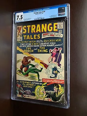 Buy Strange Tales #128 (1965)  CGC 7.5 / Early QuickSilver And Scarlet Witch Appear • 119.13£