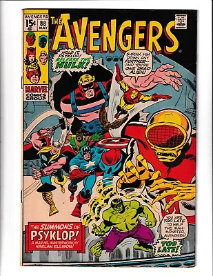 Buy Avengers 88 Vg/fn Marvel Comics Book Iron Man Hulk Prof. X Thomas/buscema (1971) • 15.01£