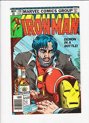 Buy Iron Man #128 COMIC 1979 Iconic Alcoholism Cover  Demon In A Bottle  Newsstand • 67.52£
