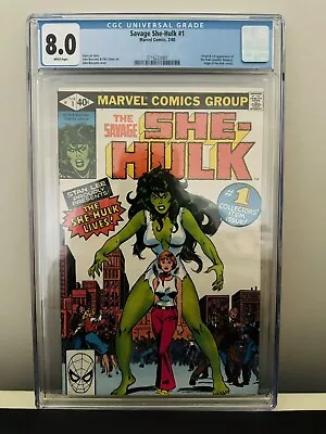 Buy Savage She-Hulk #1 CGC 8.0 White Pages Marvel 1st Appearance Of She-Hulk • 125£
