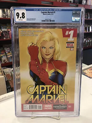 Buy CAPTAIN MARVEL #1 (Marvel Comics, 2014) CGC Graded 9.8  ~ WHITE Pages • 55.79£