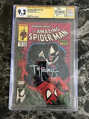 Buy Marvel Comics Amazing Spiderman #316 CGC 9.2 SS 1st Venom Signed Todd McFarlane • 420.99£