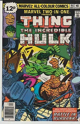 Buy Marvel Comics Marvel Two In One #46 Thing & Hulk (1978) 1st Print F • 4.95£