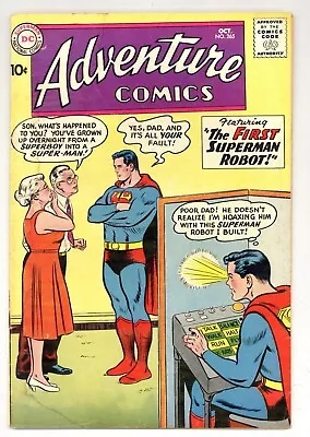 Buy Adventure Comics 265 Swan Cover! Superboy Robot Aquaman Green Arrow 1959 DC L874 • 21.14£