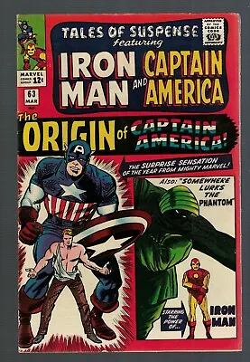 Buy Marvel Comics Tales Of Suspense 63  VFN+/ N Mint 9.0 Origin Of Captain America • 213.24£