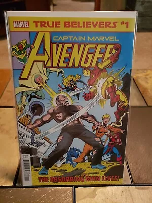 Buy Marvel Comics True Believers CAPTAIN MARVEL AVENGERS Reprints Avengers #183 • 1.77£