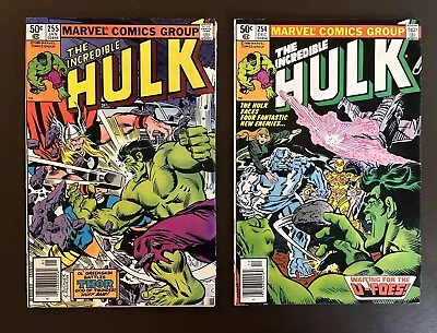 Buy Incredible Hulk #254-255 Marvel Comics 2 Issues 1980 Newsstand • 7.99£