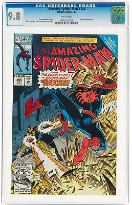 Buy AMAZING SPIDER-MAN #364 CGC 9.8 1992 Shocker Appearance - Bagley Cover - Marvel • 69.41£