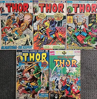 Buy The Mighty Thor #196 208 213 223 Ann 16 1973-74 Marvel Comics Lot John Buscema • 28.11£
