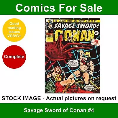 Buy Savage Sword Of Conan #4 Comic - VG/VG+ 29 March 1975 - Marvel UK • 2.99£