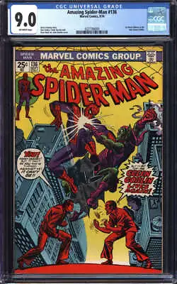 Buy Amazing Spider-man #136 Cgc 9.0 Ow Pages // Marvel Comics 1974 • 197.65£
