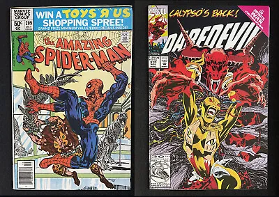 Buy Amazing Spider-Man #209 + Daredevil #310 - CALYPSO 1st App + 1st Cover! TWO KEYS • 24.06£